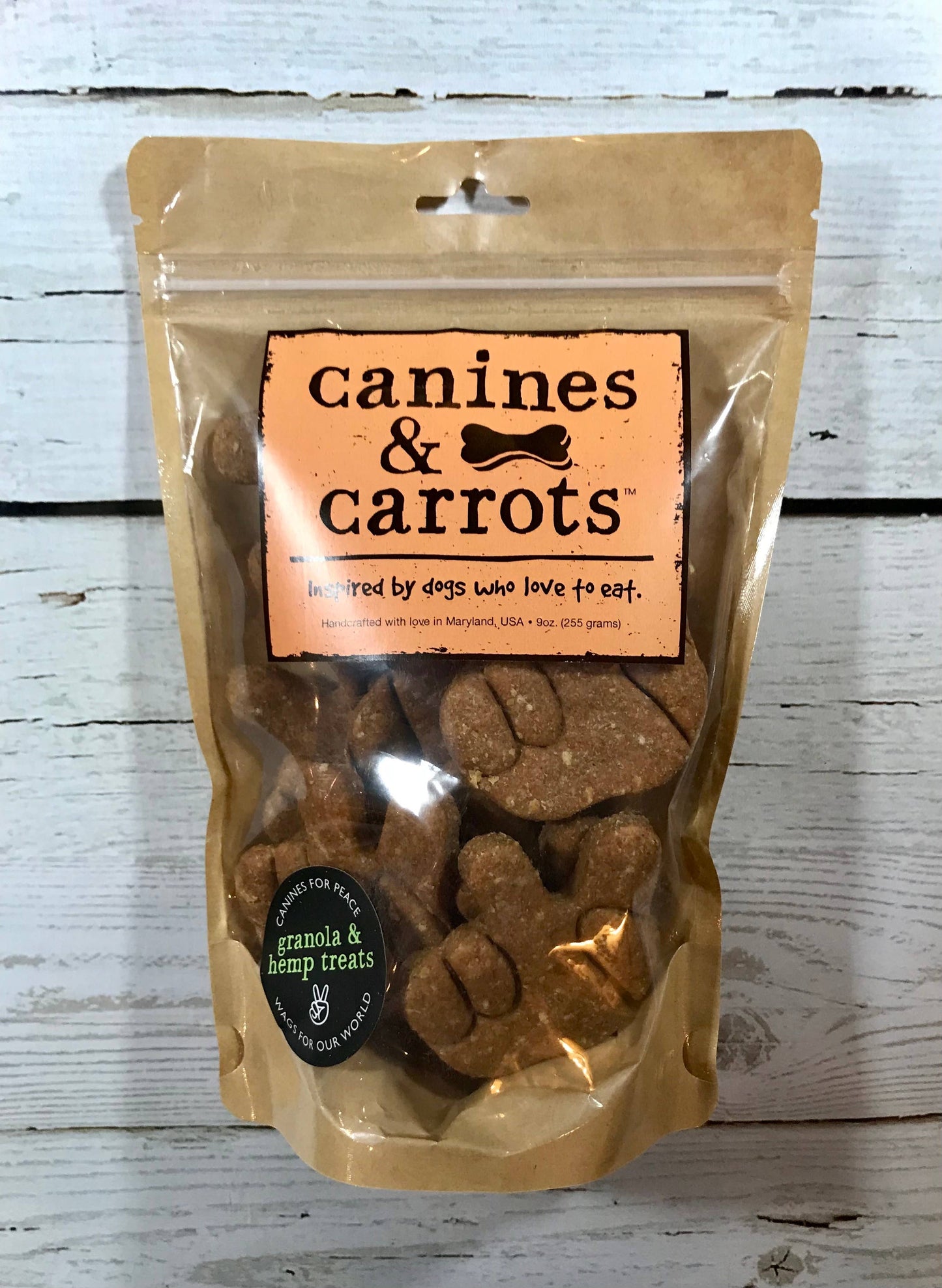 Durango Dog Co - CANINES & CARROTS Vegan Dog Treats - Peanut Butter & Carob