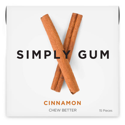 Simply Gum - Cinnamon Chewing Gum - Natural + Plastic-Free