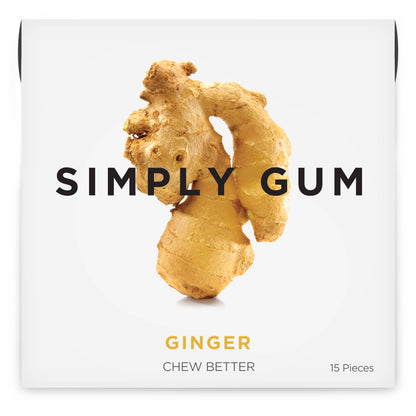 Simply Gum - Ginger Chewing Gum - Natural + Plastic-Free