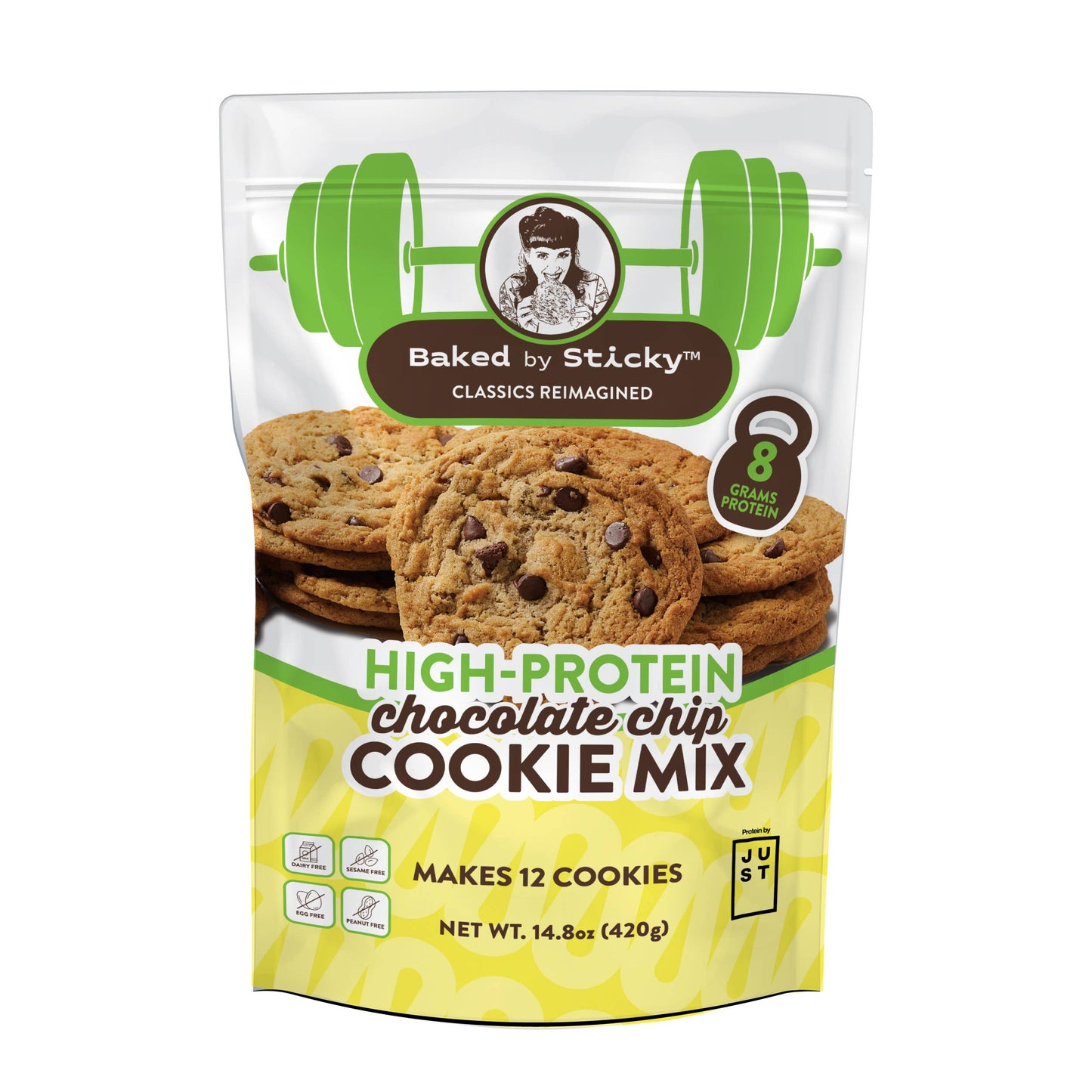 Baked by Sticky - High-Protein Chocolate Chip Cookie Mix, 9g Plant Protein