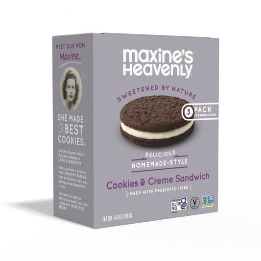 Maxine's Heavenly - Cookies & Creme Sandwiches - 3 PK Box