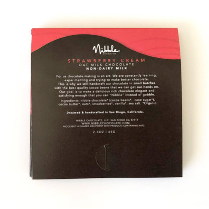 Nibble Chocolate - Inclusion Bar | Strawberry Cream Oat Milk