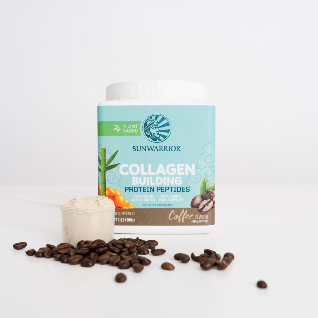 Sunwarrior - Coffee Collagen Drink Powder - Vegan, Plant-Based, Soy-Free