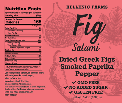 Gourmet Food Solutions - Fig Salami - Smoked Paprika & Aleppo Pepper