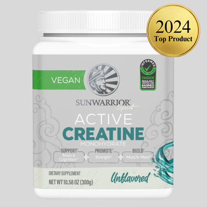 Sunwarrior - Unflavored Active Creatine Drink Powder - Vegan, 10.58oz