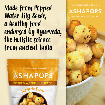 AshaPops - 1oz Turmeric - AshaPops Popped Water Lily Seeds