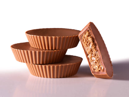 7th Heaven Chocolate - Oat Milk Hazelnut Cream & Rice Crisps Cups, Vegan & Kosher