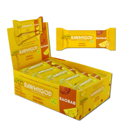 Wilton Mettler LLC - 
RAWMYGOD Raw Fruit & Nut Bar - Baobab