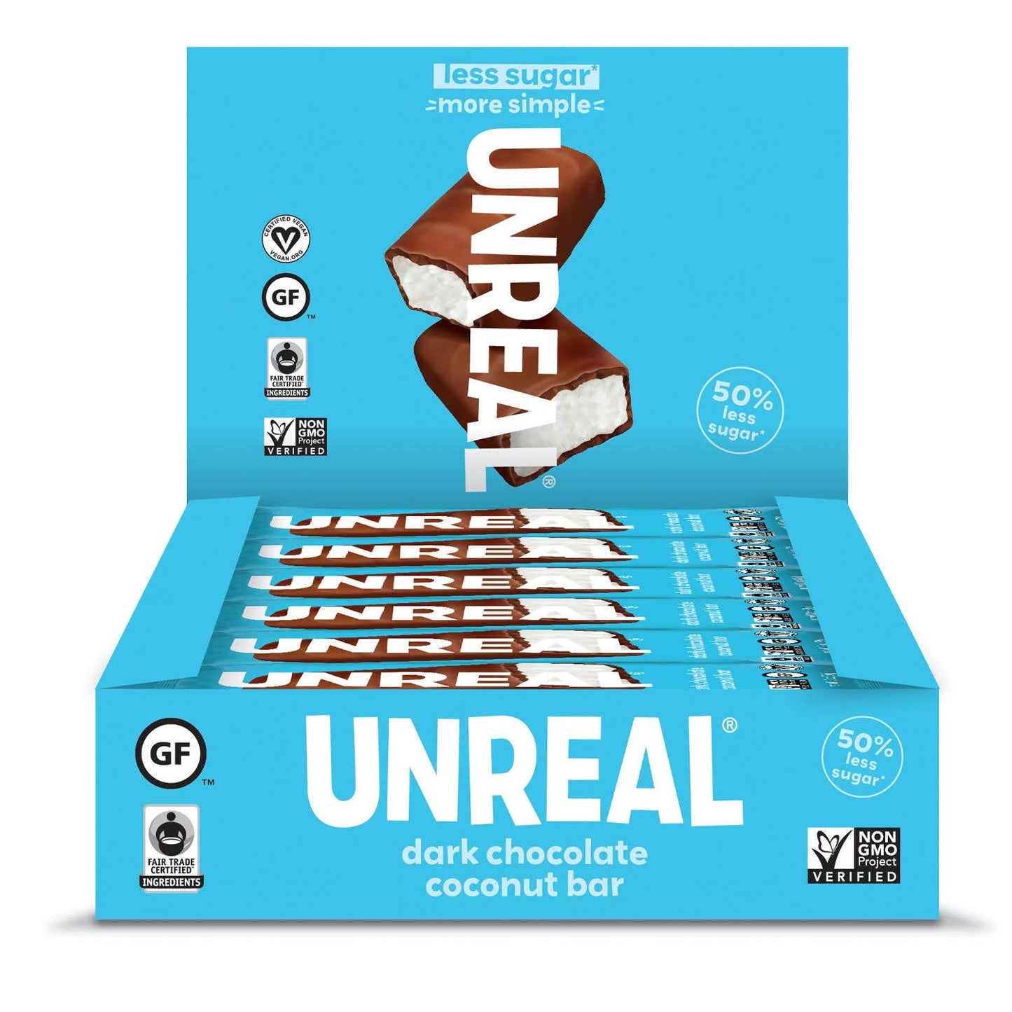 UNREAL - Dark Chocolate Coconut Bar Snack Size - 12 Count
