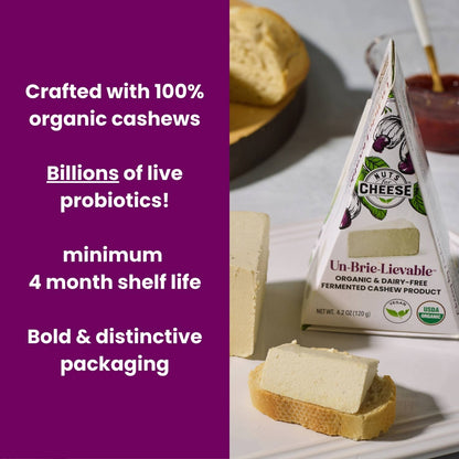Nuts For Cheese - Un-Brie-Lievable™ Cashew Cheese Wedge | Organic | Vegan