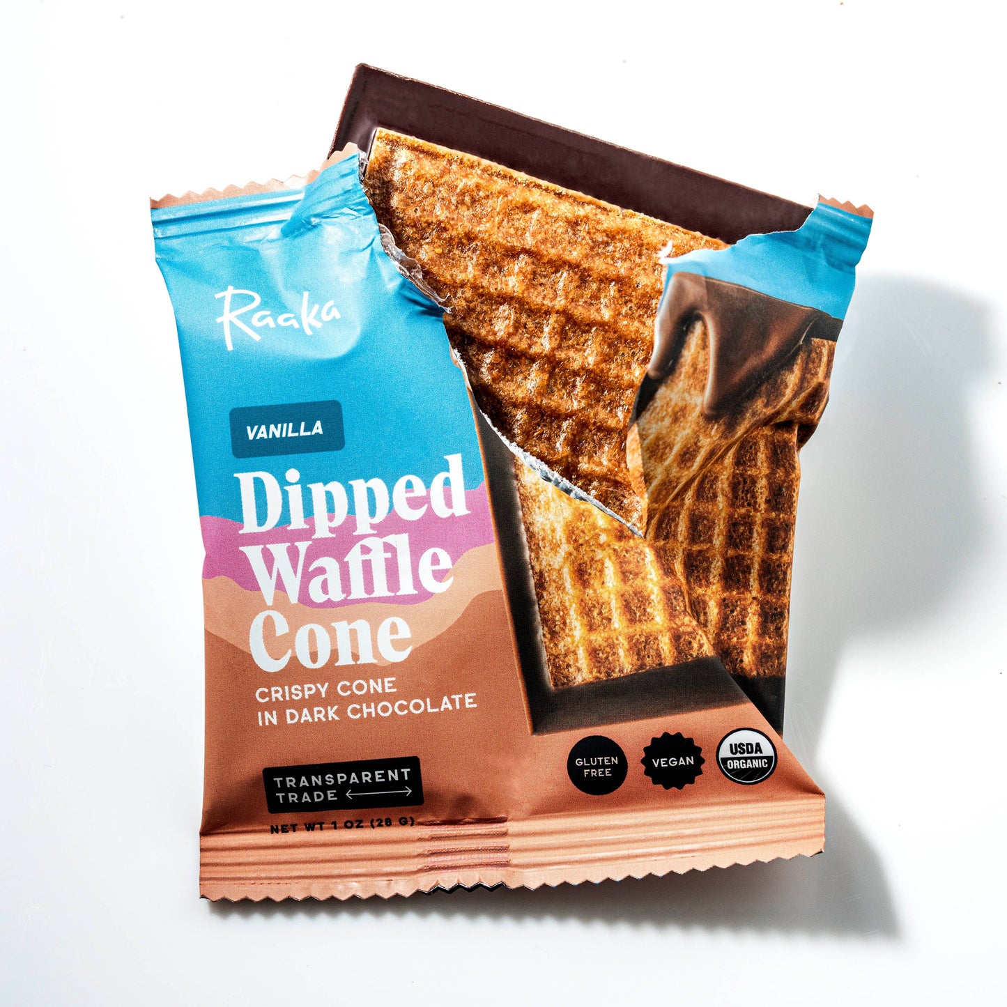 Raaka Chocolate - Vanilla Dipped Waffle Cone Chocolate Bar