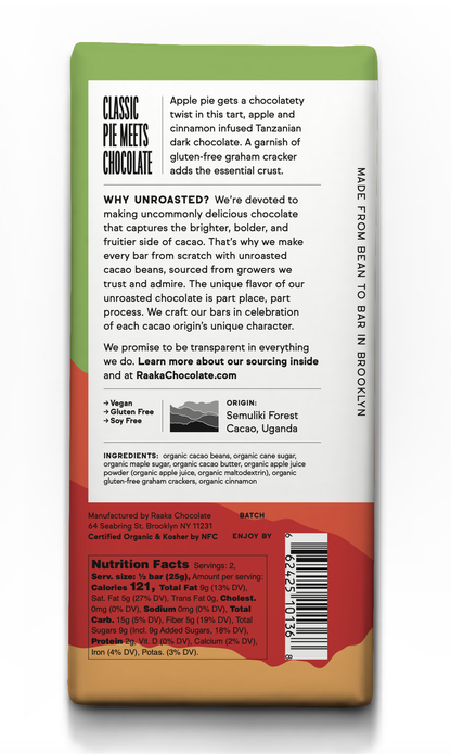Raaka Chocolate - Apple Crisp Chocolate Bar