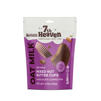 7th Heaven Chocolate - Oat Milk Chocolate Mixed Nut Butter Cups Pouch - Non-GMO