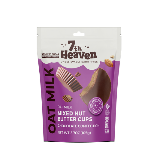 7th Heaven Chocolate - Oat Milk Chocolate Mixed Nut Butter Cups Pouch - Non-GMO