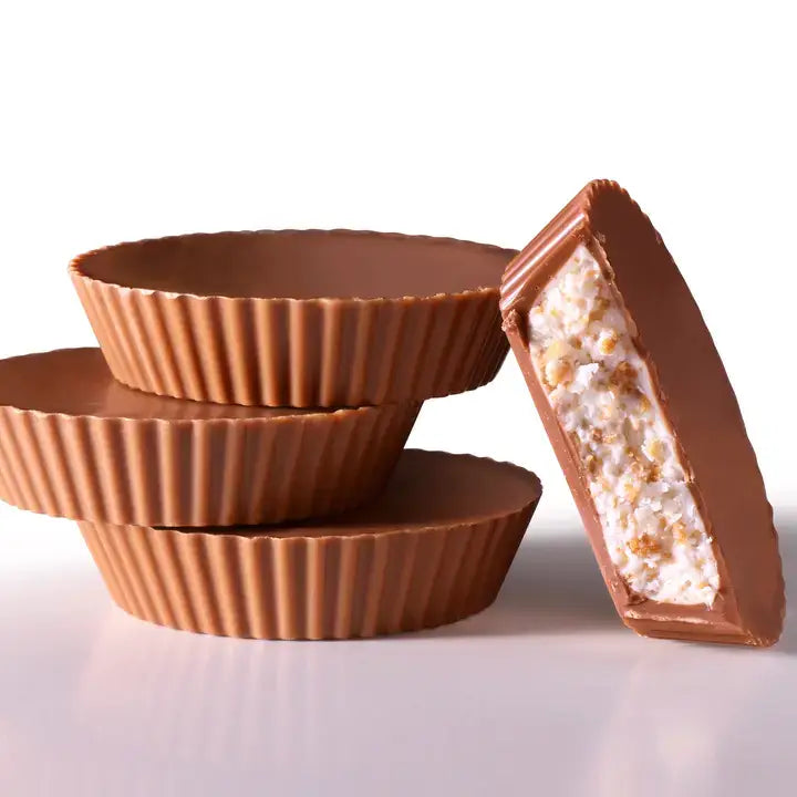 7th Heaven Chocolate - Oat Milk Chocolate Caramelized Coconut Cups Pouch - Non-GMO