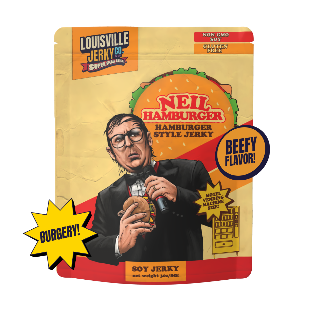 Louisville Brands - Vegan & Plant Based Small Batch Neil Hamburger Jerky 3 oz