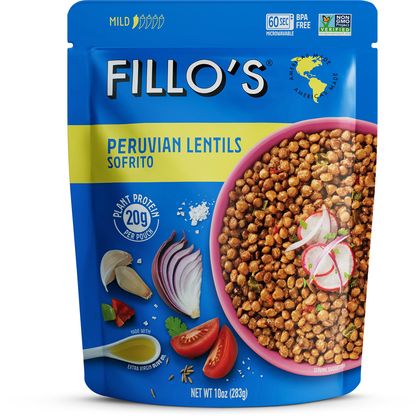 FILLO'S - Peruvian Lentils, Ready-to-Eat
