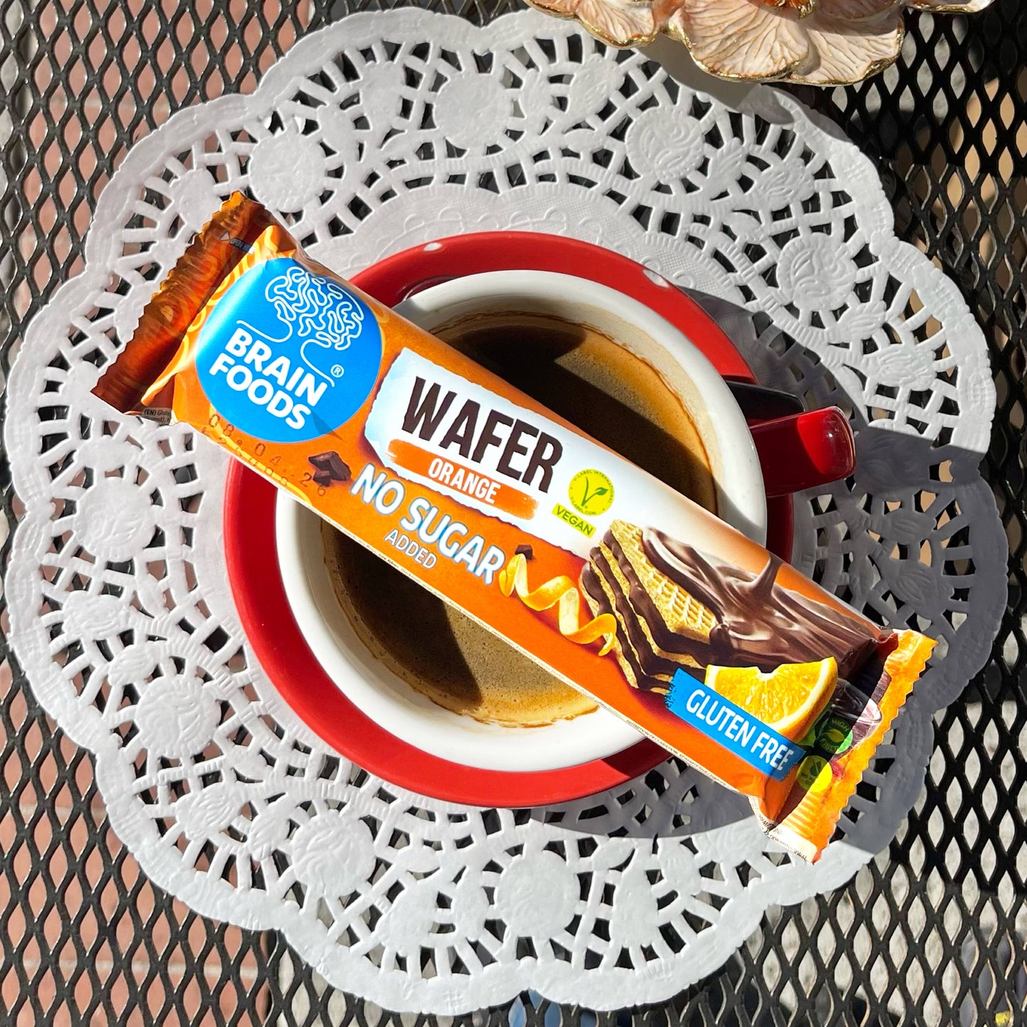 Wilton Mettler LLC - BRAIN FOODS Gluten Free Vegan Chocolate Coated Orange Wafers