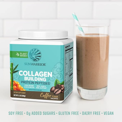 Sunwarrior - Coffee Collagen Drink Powder - Vegan, Plant-Based, Soy-Free