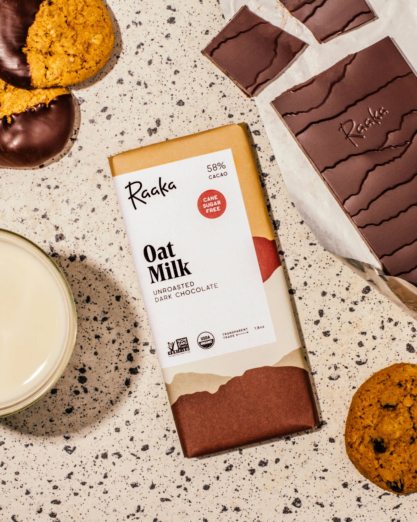 Raaka Chocolate - Oat Milk Chocolate Bar