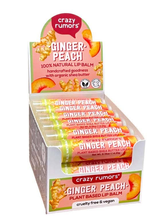 Crazy Rumors - All Natural, Vegan Ginger Peach Lip Balm