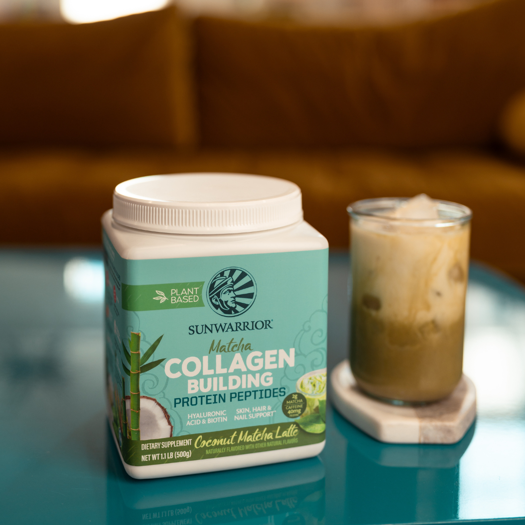 Sunwarrior - Matcha Latte Collagen Drink Powder - Vegan, Plant-Based