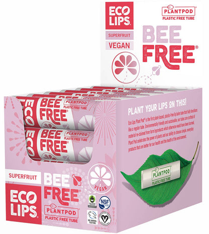 Eco Lips - Bee Free Vegan Plant Pod Lip Balm Superfruit