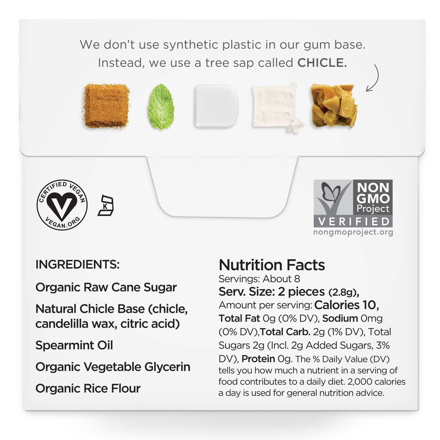 Simply Gum - Spearmint Chewing Gum - Natural + Plastic-Free