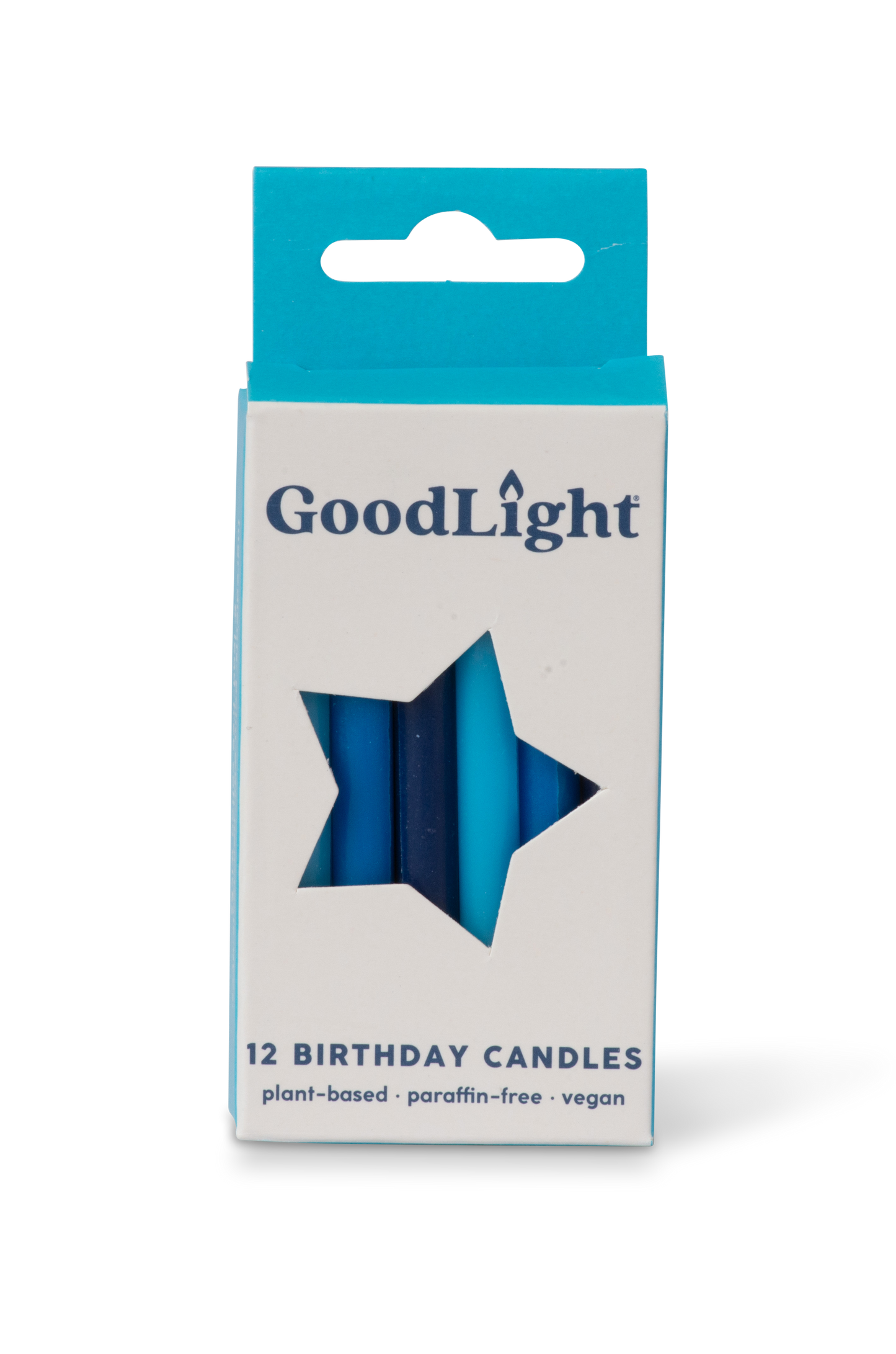GoodLight Natural Candles - Vegan Birthday Candles | 12-Count Box: Multi-Color