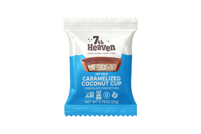 7th Heaven Chocolate - Oat Milk Chocolate Caramelized Coconut Cups Pouch - Non-GMO