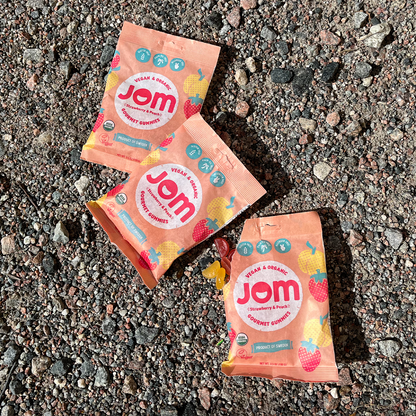JOM - Swedish Organic and Vegan Strawberry & Peach Gummies