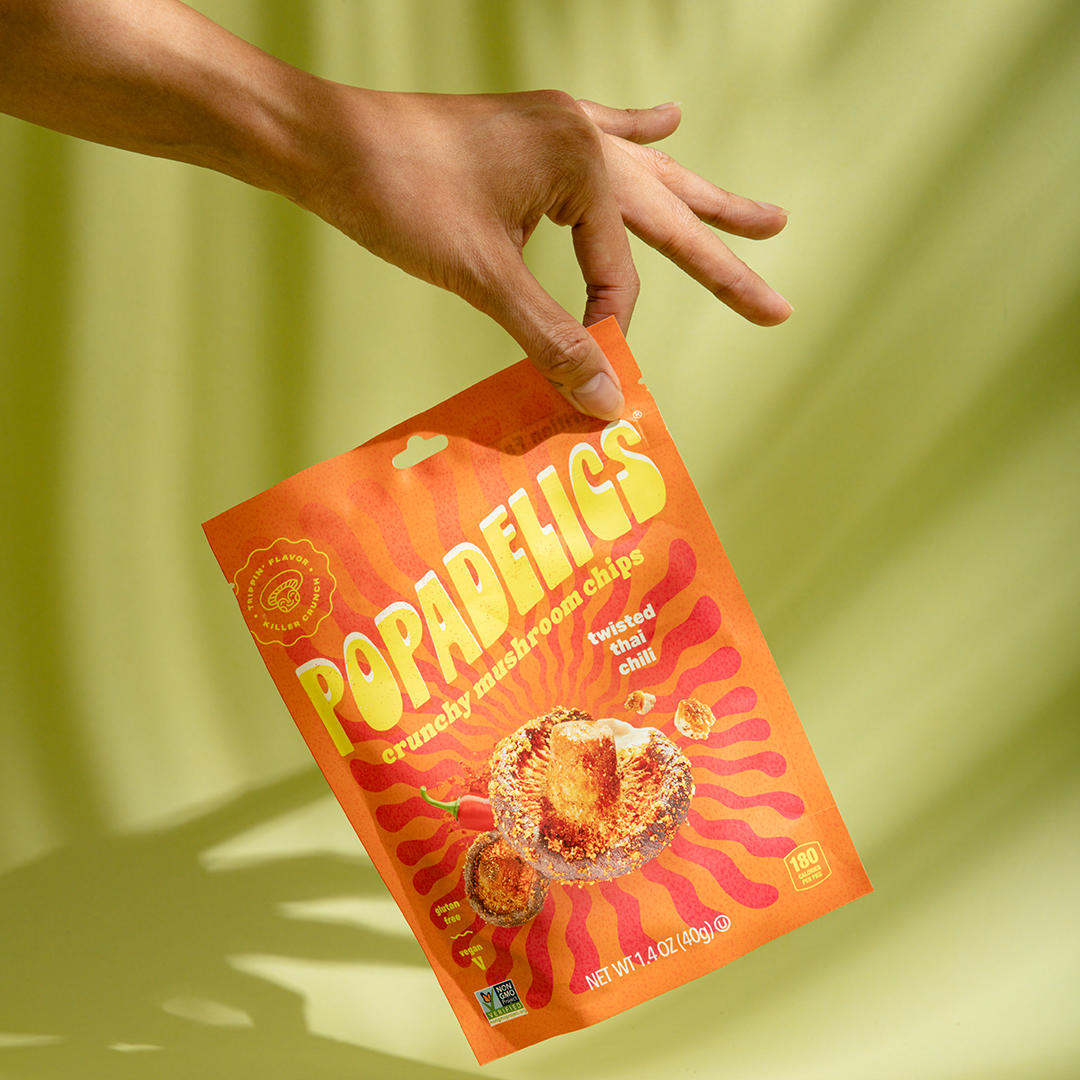 Popadelics Crunchy Mushroom Chips - Crunchy Mushroom Chips- Twisted Thai Chili