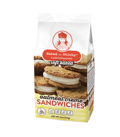 Baked by Sticky - Vegan Oatmeal Creme Sandwich Cookies
