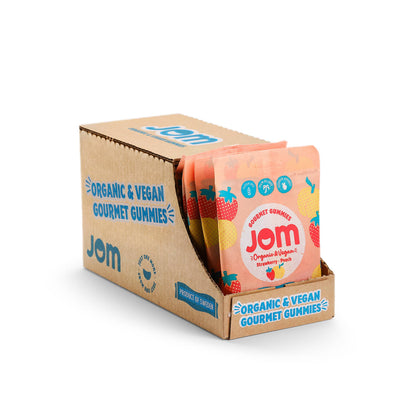JOM - Swedish Organic and Vegan Strawberry & Peach Gummies