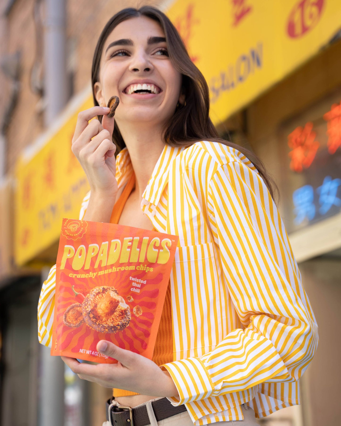 Popadelics Crunchy Mushroom Chips - Crunchy Mushroom Chips- Twisted Thai Chili