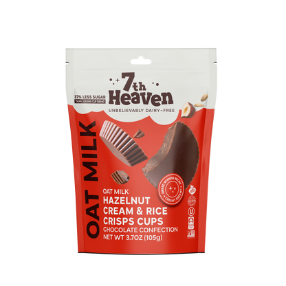 7th Heaven Chocolate - Oat Milk Hazelnut Cream & Rice Crisps Cups Pouch - Non-GMO