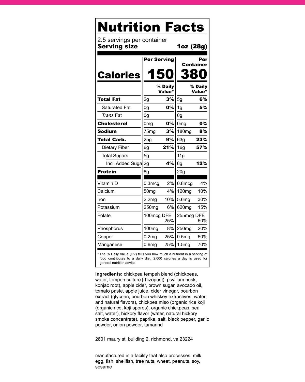 Chaotic Good Tempeh - BBQ Tempeh Jerky 2.5 oz