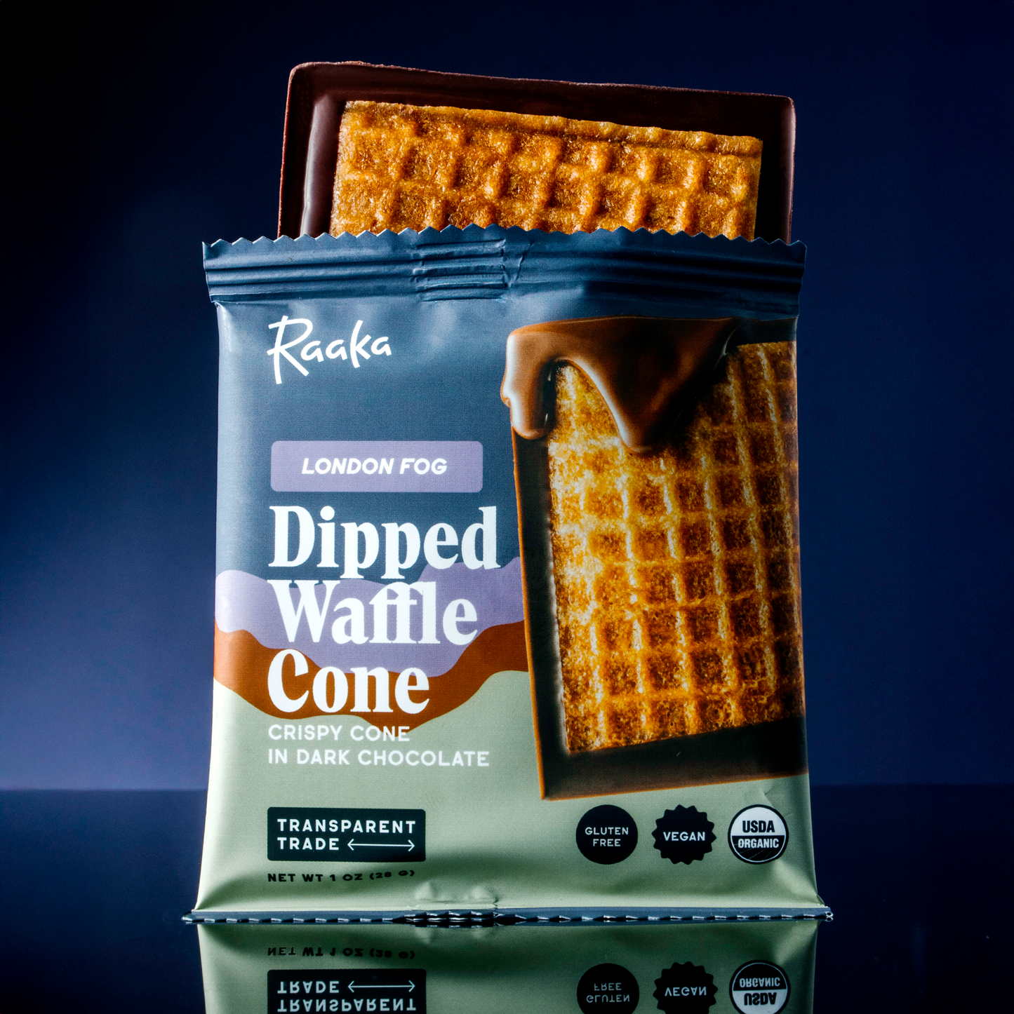 Raaka Chocolate - London Fog Dipped Waffle Cone Chocolate Bar - Spring Limited