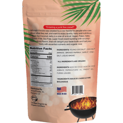 WrawP Foods - Coconut Jerky: Smokehouse BBQ