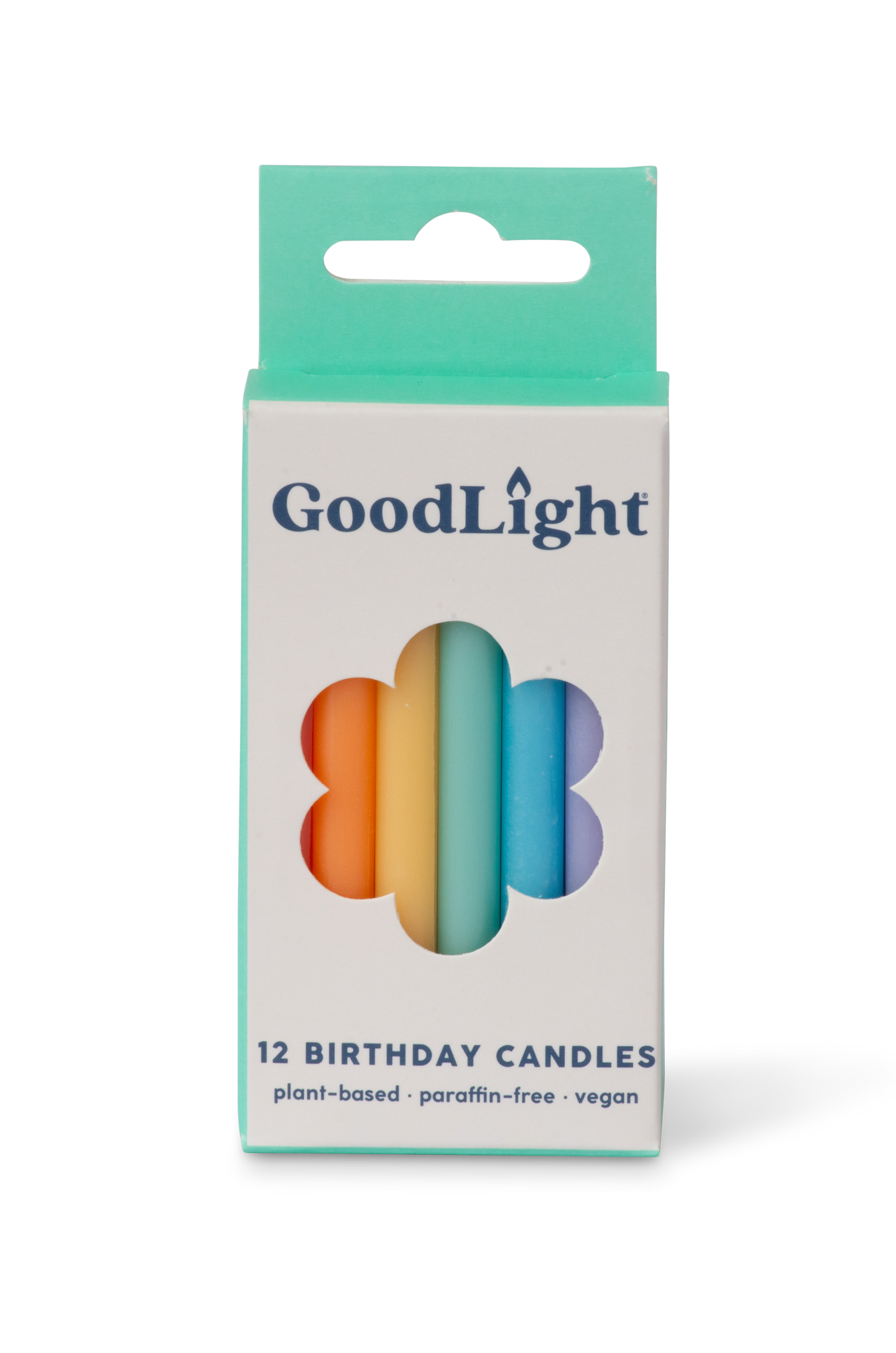 GoodLight Natural Candles - Vegan Birthday Candles | 12-Count Box: Pastel