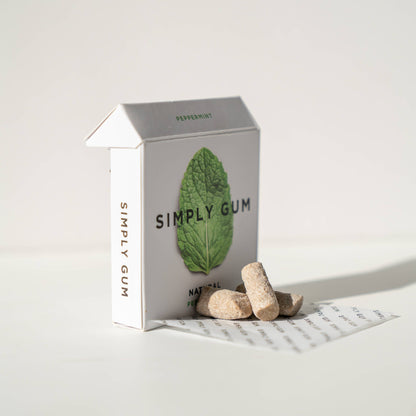 Simply Gum - Peppermint Chewing Gum - Natural + Plastic-Free