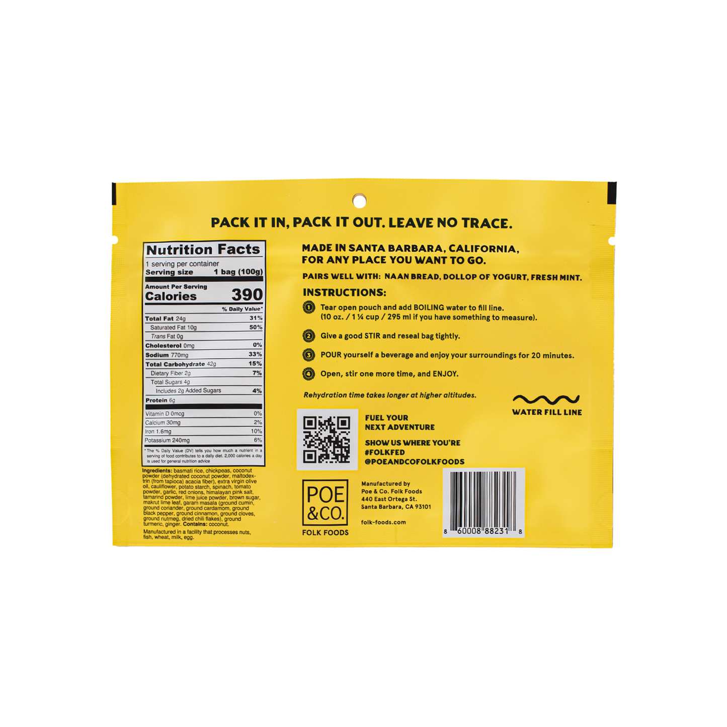 Poe & Co. Folk Foods - Coconut Chickpea Stew