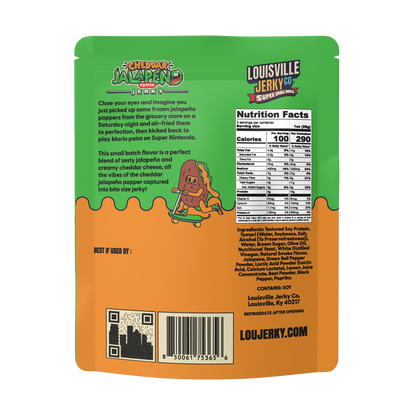 Louisville Brands - Vegan & Plant Based Cheddar Jalapeño Popper Jerky 3 oz