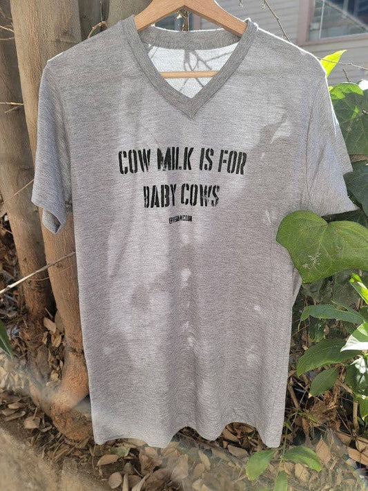 Vegan Club - Cow Milk is for Baby cows T-shirt Black Crew Neck