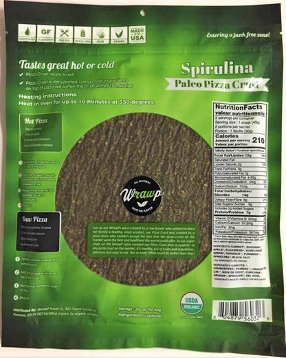 WrawP Foods - Pizza Crust: Spirulina Pizza Crust