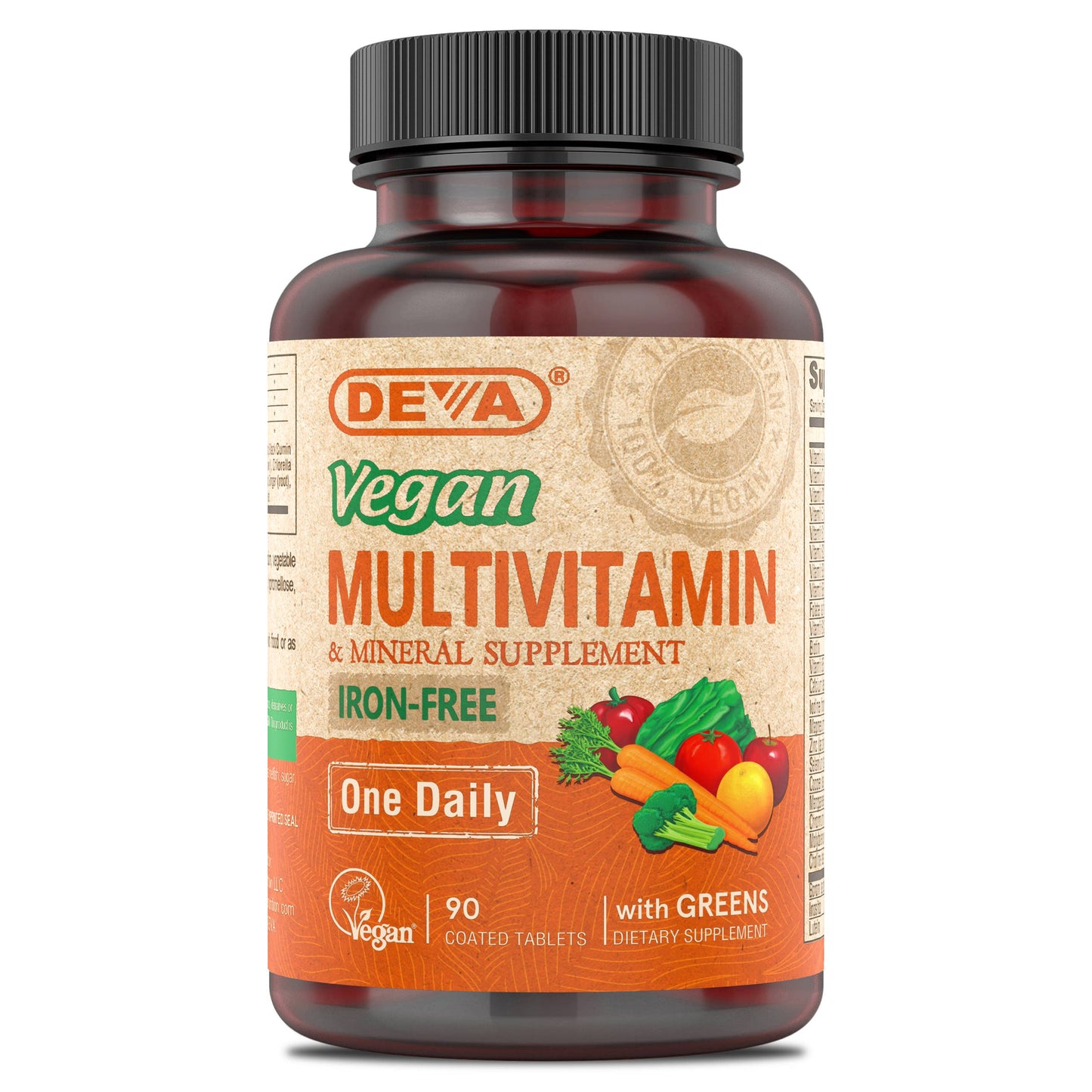 Deva Nutrition - Vegan Multivitamin & Mineral Iron-free - One Daily