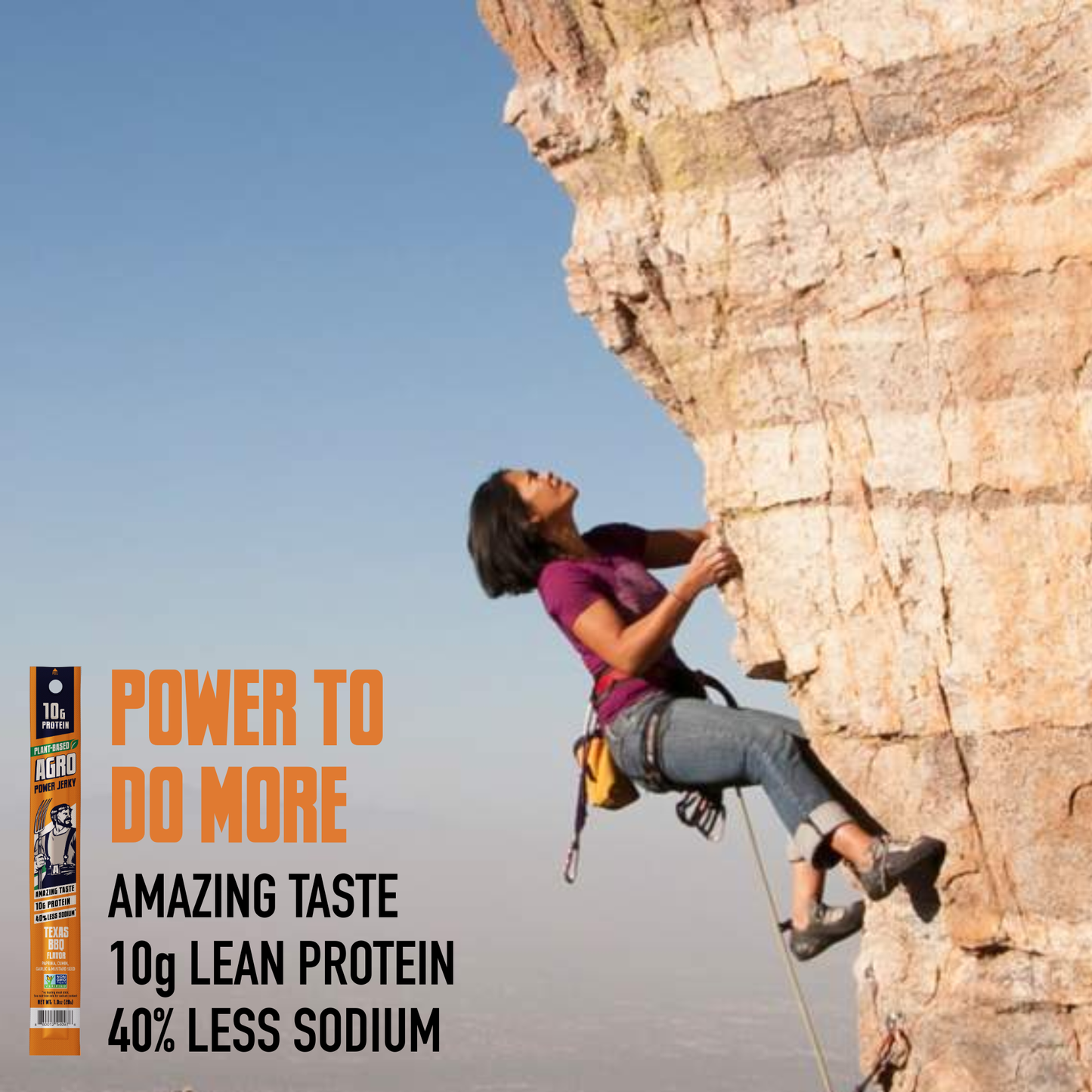 AGRO POWER Jerky Sticks - Texas BBQ. 8 6x1oz Stick Multipacks