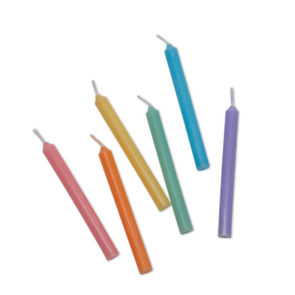 GoodLight Natural Candles - Vegan Birthday Candles | 12-Count Box: Multi-Color