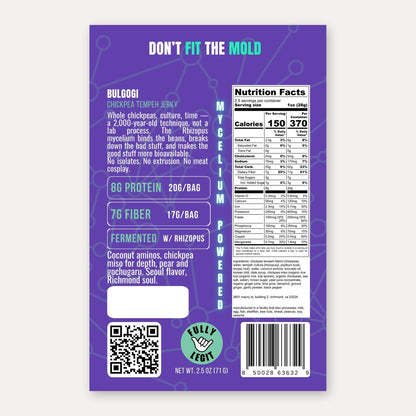 Chaotic Good Tempeh - Bulgogi Tempeh Jerky 2.5 oz