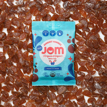 JOM - Swedish Organic and Vegan Sour Retro Cola Gummies